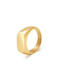 Nialaya Women's Ring Women's Gold Oval Signet Ring