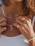 Nialaya Women's Ring Women's Gold Oval Signet Ring