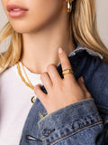 Nialaya Women's Ring Women's Gold Oval Signet Ring