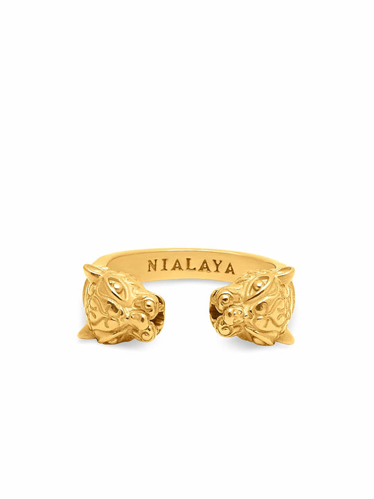 Nialaya Gold Plated 925 Silver Womens Ring