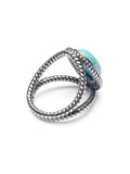 Nialaya Women's Ring Women's Silver Ring with Turquoise Stone