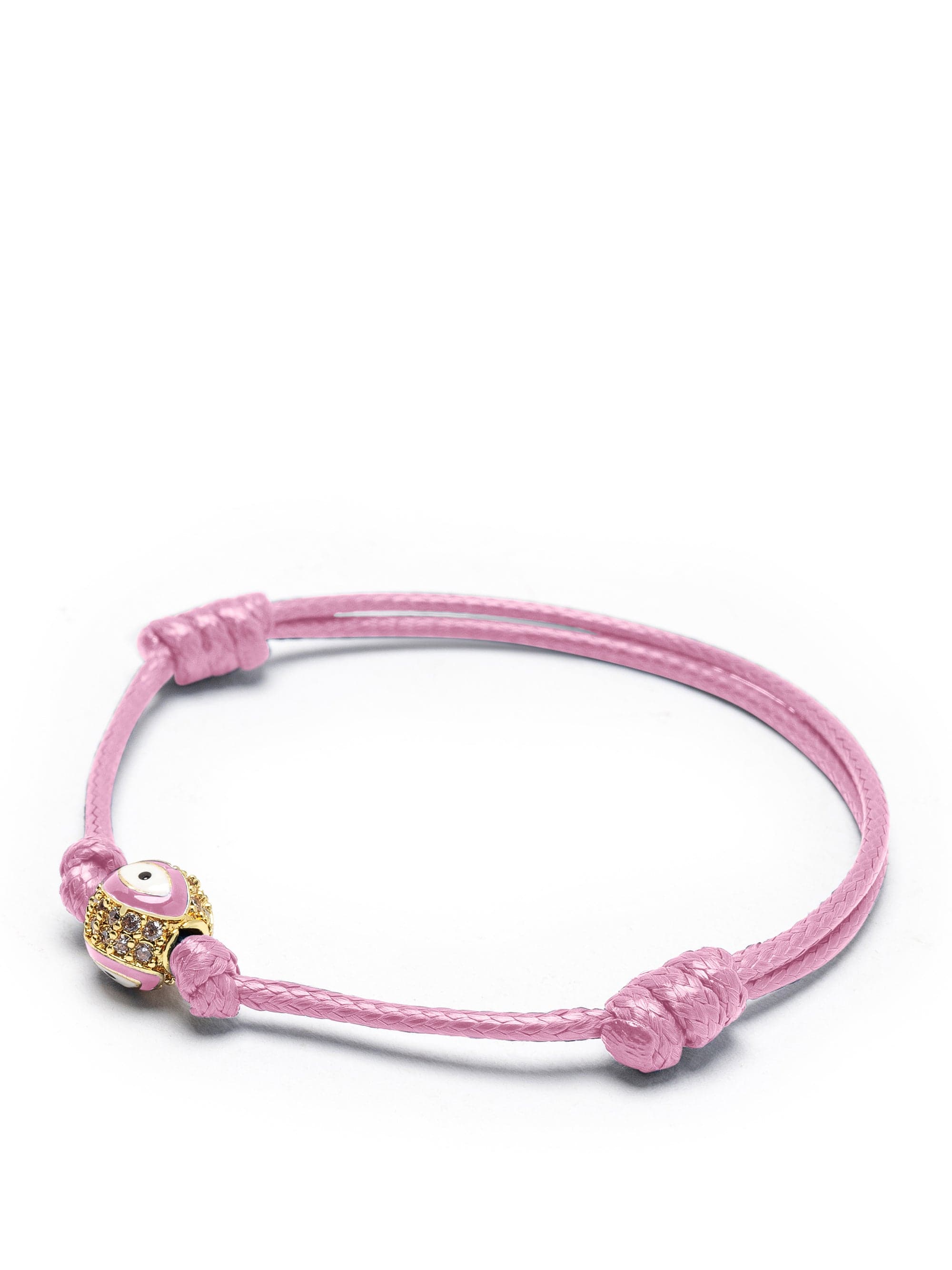 Nialaya Women's String Bracelet Women's Pink Evil Eye String Bracelet Women's Pink Evil Eye String Bracelet One Size WST_019