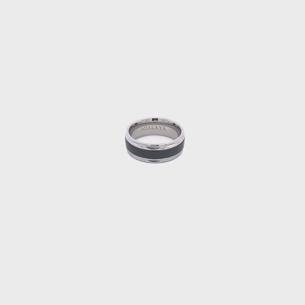 Nialaya_Silver_Band_Ring_with_Black_Video