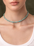Heishi Turquoise Choker with Silver