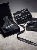 Men's Beaded Bracelet with Matte Onyx and Black/Gold CZ Diamonds - NIALAYA INC